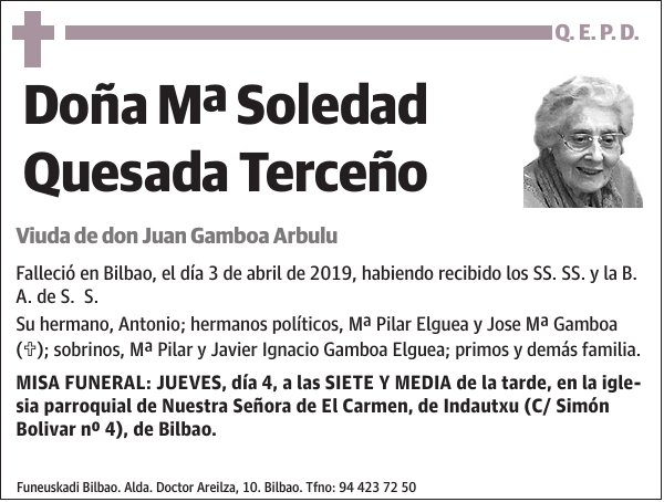 Mª Soledad Quesada Terceño