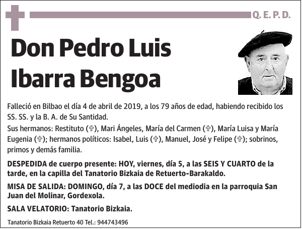 Pedro Luis Ibarra Bengoa