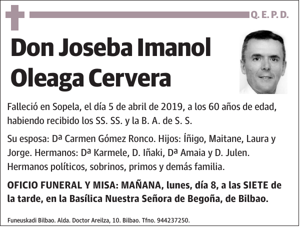 Joseba Imanol Oleaga Cervera