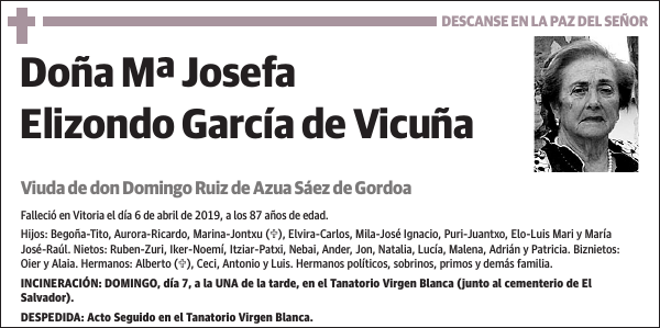 Mª Josefa Elizondo García de Vicuña