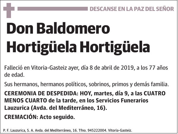 Baldomero Hortigüela Hortigüela