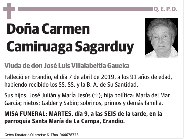 Carmen Camiruaga Sagarduy