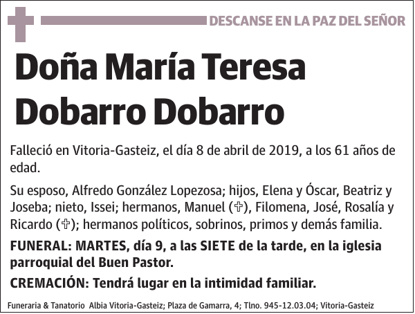 María Teresa Dobarro Dobarro