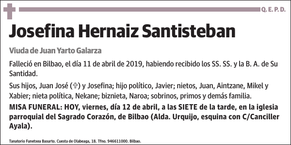 Josefina Hernaiz Santisteban