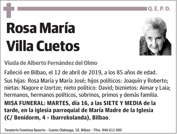 Rosa María Villa Cuetos