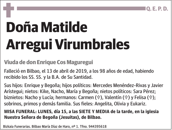 Matilde Arregui Virumbrales