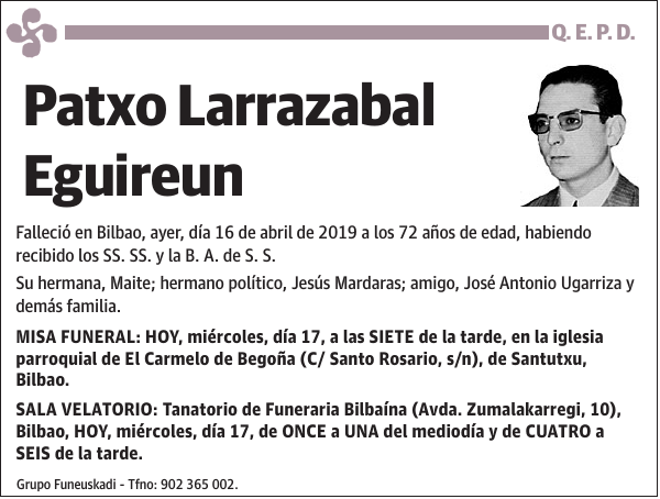 Patxo Larrazabal Eguireun