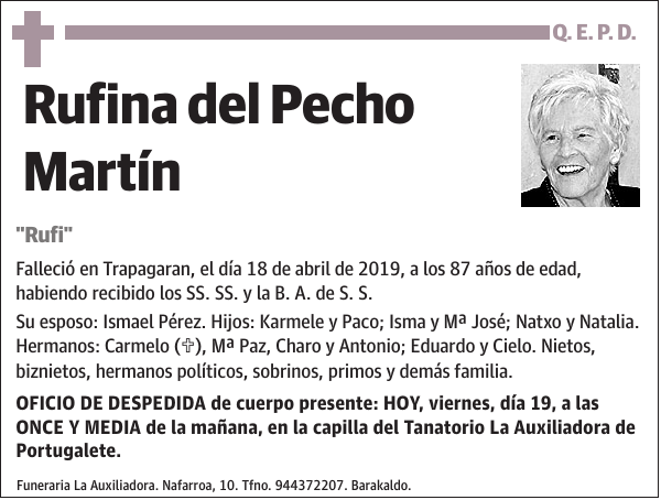 Rufina del Pecho Martín