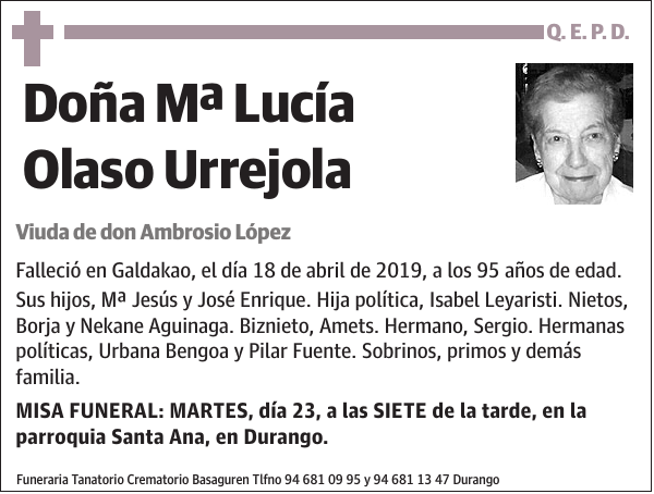 Mª Lucía Olaso Urrejola