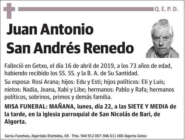 Juan Antonio San Andrés Renedo