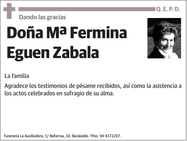 Mª Fermina Eguen Zabala