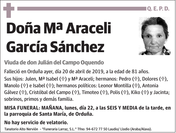 Mª Araceli García Sánchez