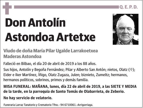 Antolín Astondoa Artetxe