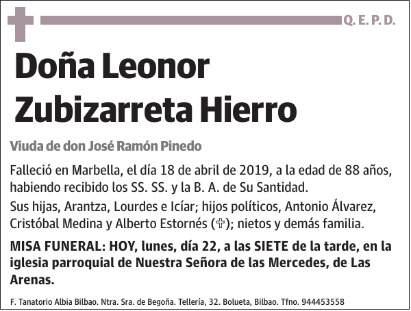 Leonor Zubizarreta Hierro