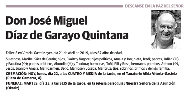 José Miguel Díaz de Garayo Quintana