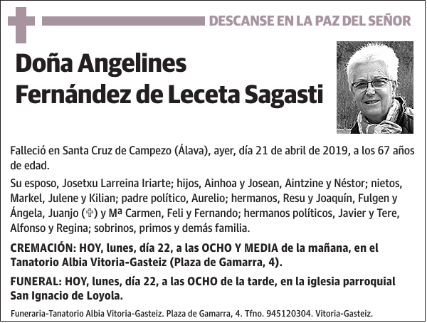 Angelines Fernández de Leceta Sagasti