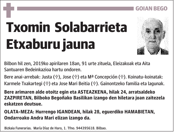 Txomin Solabarrieta Etxaburu