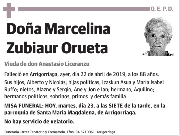 Marcelina Zubiaur Orueta