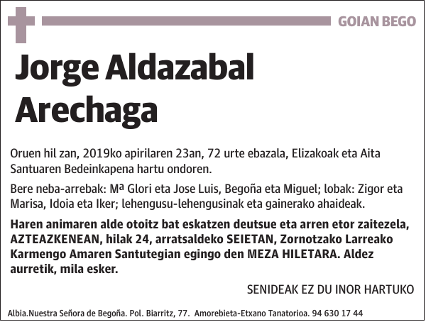 Jorge Aldazabal Arechaga