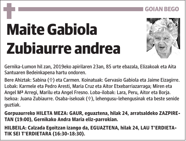 Maite Gabiola Zubiaurre