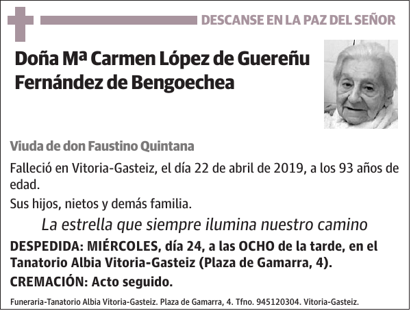 Mª Carmen López de Guereñu Fernández de Bengoechea