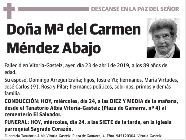 Mª del Carmen Méndez Abajo