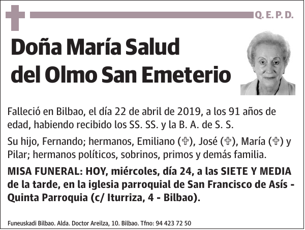 María Salud del Olmo San Emeterio