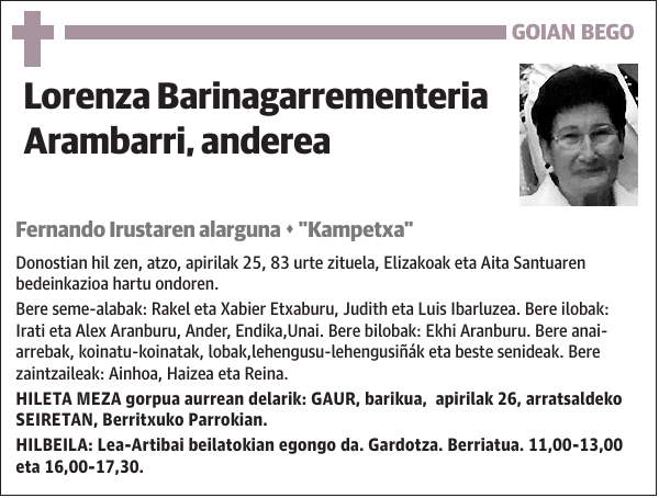 Lorenza Barinagarrementeria Arambarri