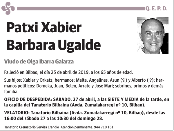 Patxi Xabier Barbara Ugalde