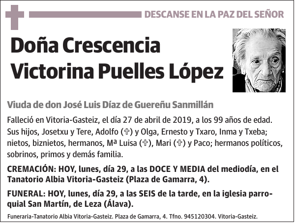 Crescencia Victorina Puelles López