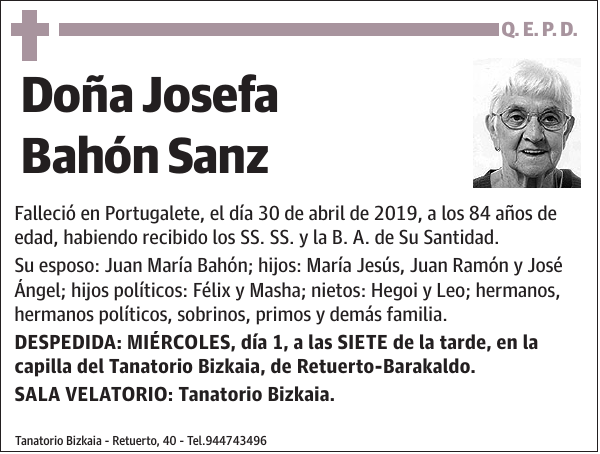 Josefa Bahón Sanz