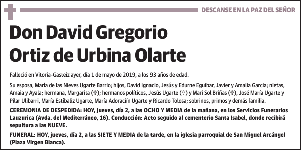 David Gregorio Ortiz de Urbina Olarte