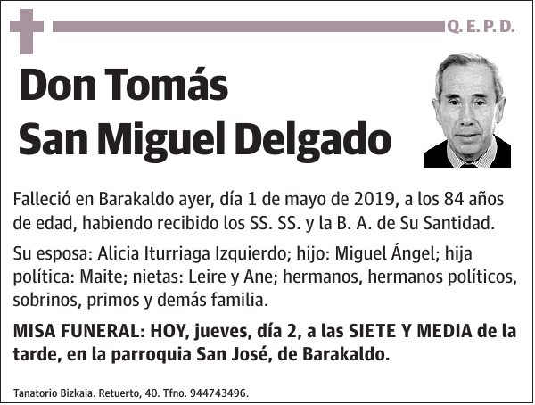 Tomás San Miguel Delgado