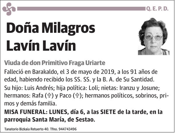 Milagros Lavín Lavín