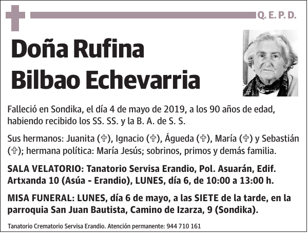 Rufina Bilbao Echevarria