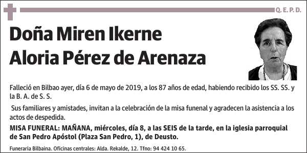 Miren Ikerne Aloria Pérez de Arenaza