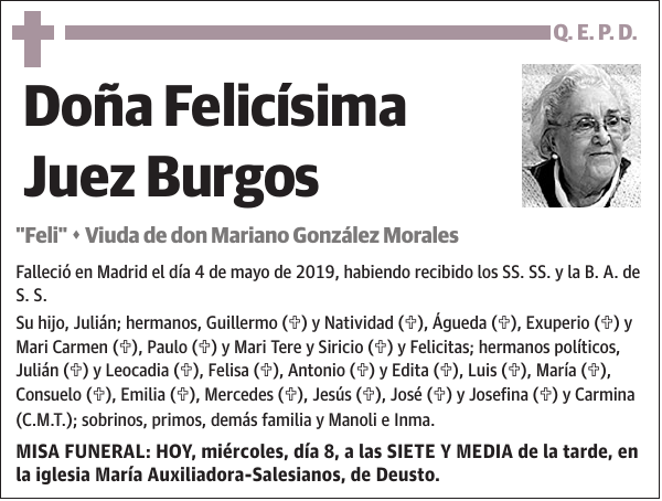 Felicísima Juez Burgos