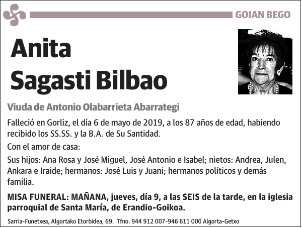 Anita Sagasti Bilbao