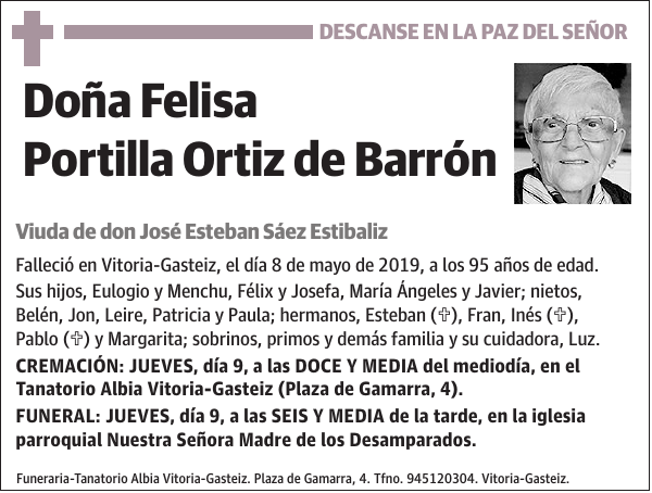 Felisa Portilla Ortiz de Barrón