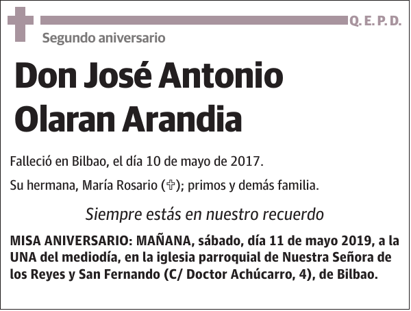 José Antonio Olaran Arandia