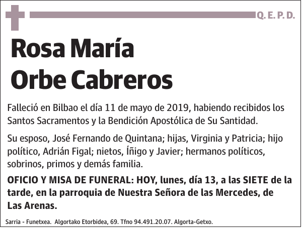 Rosa María Orbe Cabreros