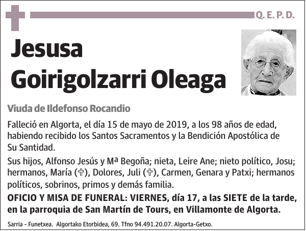 Jesusa Goirigolzarri Oleaga