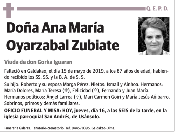 Ana María Oyarzabal Zubiate