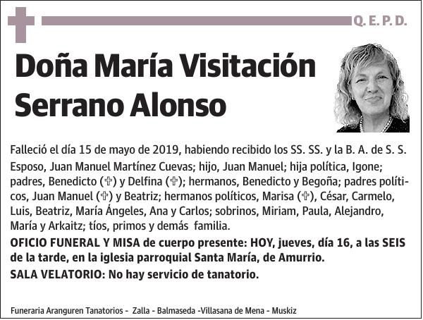 María Visitación Serrano Alonso