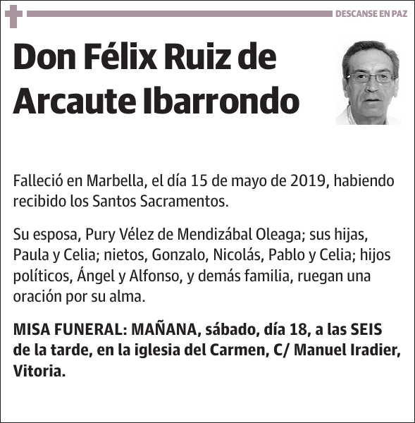 Félix Ruiz de Arcaute Ibarrondo