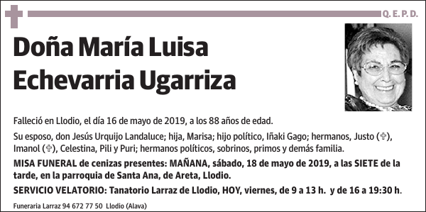 María Luisa Echevarria Ugarriza