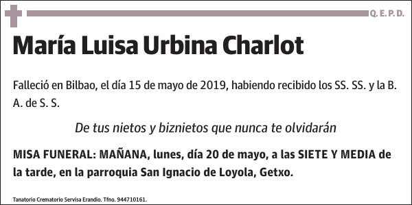 María Luisa Urbina Charlot