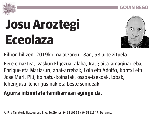 Josu Aroztegi Eceolaza