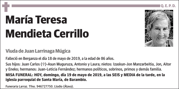 María Teresa Mendieta Cerrillo