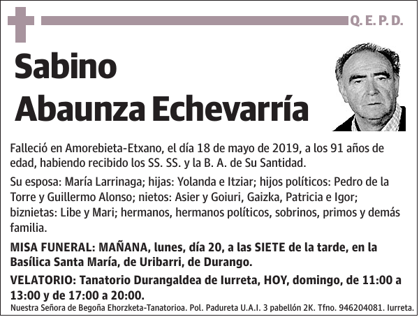 Sabino Abaunza Echevarría